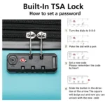 WEPLUS Hardside Carry On Luggage 3 Piece Luggage Sets TSA Lock Spinner Wheels 20" Suitcase with Cup Holder - Image 5