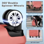 Sunbee 3 Piece Luggage Sets Hardshell Hardside TSA Lock Lightweight Durable Spinner Wheels Suitcase - Image 6