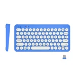 onn Mini Compact Wireless Office Keyboard USB Receiver, 78 Keys, Ultramarine - Image 2