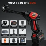 NEXPOW 1000PSI Cordless Pressure Washer, 2.4GPM Portable Power Washer with 6-in-1 Adjustable Nozzle, Power Cleaner with 32.8ft Hose for Cars/Patios - Image 2