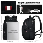 UKEIN Laptop Backpack with USB Charging Port Water Resistant Backpacks for Adults Work Business Laptop Backpack for Men - Image 2