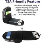 Matein 17'' Laptop Backpack, Flight Approved Carry on Travel Backpack with USB Charging Port and Luggage Strap for Men Women, Gray - Image 2