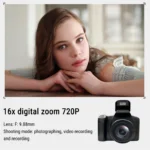 EGYMEN 16MP Digital Camera with 2.4 Inch LCD, 16X Zoom, 720P Video, Portable Camera for Teens, Students, Boys, Girls, and Seniors. - Image 2