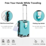 WEPLUS Hardside Carry On Luggage 3 Piece Luggage Sets TSA Lock Spinner Wheels 20" Suitcase with Cup Holder - Image 2