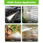 OHHANI Electric Pressure Washer, 2030 PSI Max, 2.4 GPM, 6ft Inlet Hose, 32ft Outlet Hose & Power Cord, 4 Nozzles & Foam Cannon for Car, Patio, Driveway - Image 2