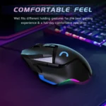 memzuoix Wireless Rechargeable RGB Mouse, 2.4G with USB Receiver, 5-Button, 1200 DPI, Ambidextrous Design for PC, Laptop, Desktop, Chromebook, Mac –Blue - Image 2