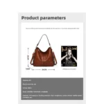 Satchel Purses and Handbags for Women Shoulder Tote Bags Wallets，Brown - Image 2