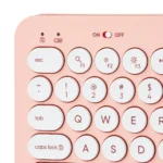 onn Mini Wireless Office Keyboard with USB Receiver, Pearl Blush Pink - Image 3