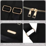 MMYGU Nylon Backpack Purse for Women Fashion Multipurpose Handbag Ladies Shoulder Bags Quilted Casual Travel Backpack Brown - Image 3