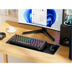 Geeky GK61 SE Gaming Keyboard with RGB LED Backlit, White - Image 4