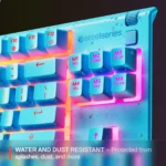 SteelSeries Apex 3 TKL Aqua RGB Gaming Keyboard — Tenkeyless Compact Form Factor — 8-Zone RGB Illumination — Water and Dust Resistant — Whisper-Quiet Gaming Switch - Image 5