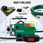 SumpMarine Water Transfer Pump with ON/OFF Switch and 6' Water Hose Kit, 115V 330 Gallon Per Hour - Portable Electric Utility Pump - Image 3