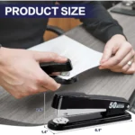 Deli Stapler Heavy Duty, 50 Sheet Capacity, Full Strip Staplers for Desk with 2000 Staples and Staple Remover, No Jam, Non-Slip Office Stapler with Staples for Office, Black - Image 6