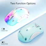 memzuoix Wireless Rechargeable RGB Mouse, 2.4G with USB Receiver, 5-Button, 1200 DPI, Ambidextrous Design for PC, Laptop, Desktop, Chromebook, Mac –Blue - Image 4