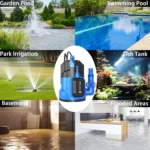Upgraded Submersible Water Sump Pump，1/2 HP，4900 GPH，with Float Switch，Electric Thermoplastic Utility Pump，Portable Submersible Pump - Image 6