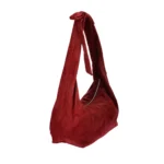 No Boundaries Women's Bow Hobo Bag, Wine - Image 3