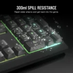 Corsair K55 CORE RGB Full Size USB Gaming Keyboard with Safety Leaflet, Black & Gray - Image 5