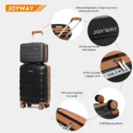 Joyway Carry-on Luggage 20" Lightweight Polypropylene Luggage, Hardshell Suitcase with Swivel Wheels - Image 3
