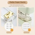 deli Stapler, Desktop Staplers, Office Stapler, 40 Sheet Capacity with Integrated Staple Remover, Green - Image 3