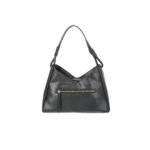 Time and Tru Women's River Faux Leather Small Hobo Shoulder Bag, Black - Image 3