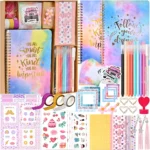 DIY Journal Kit for Girls - DIY Journal Set for Tween & Teen Girls, Gifts for Girls Stationery Set, Scrapbook & Diary Supplies Set, Journaling Art Crafts Kit
