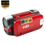 GARENAS Video Camera Camcorder Vlogging Camera Full HD 1080P Digital Camera（Red）