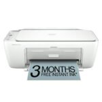 HP DeskJet 2852e Wireless All-in-One Color Inkjet Printer (White), Scanner, Copier, 3 months Free Instant Ink