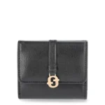 Time and Tru Women's Thea Double Sided Trifold Wallet, Black