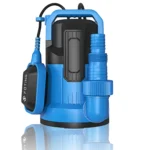 Upgraded Submersible Water Sump Pump，1/2 HP，4900 GPH，with Float Switch，Electric Thermoplastic Utility Pump，Portable Submersible Pump
