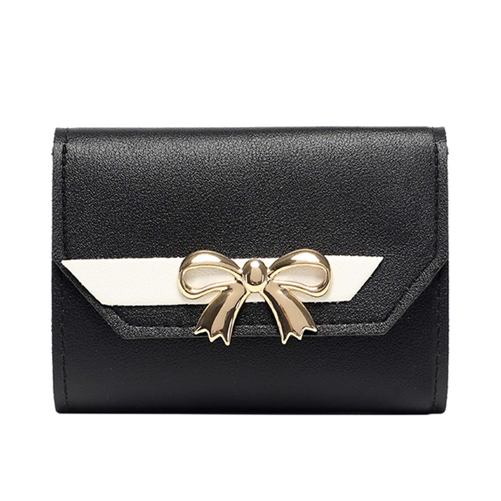 YOUSNH-Fashion-ID-Short-Wallet-Hit-Color-Women-Bow-Tie-Hasp-Purse-Multiple-Card-Slots-Clutch-Bag-Phone-Bag-Wallet-Black_da7dec51-b646-45c2-834b-705f1196f664.1d7b8ff9393c3157396f85aea0a485ef Ediodpoh Fashion ID Short Wallet Hit Color Women Bow Tie Hasp Purse Multiple Card Slots Clutch Bag Phone Bag Black - Image 1