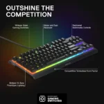 SteelSeries Apex 3 TKL RGB Gaming Keyboard - Tenkeyless - Water & Dust Resistant - PC and USB-A - Image 3