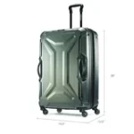 American Tourister Cargo Max 25" Hardside Medium Checked Spinner Luggage Single Piece - Olive - Image 3