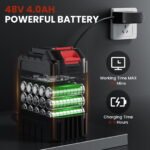 NEXPOW 1000PSI Cordless Pressure Washer, 2.4GPM Portable Power Washer with 6-in-1 Adjustable Nozzle, Power Cleaner with 32.8ft Hose for Cars/Patios - Image 5