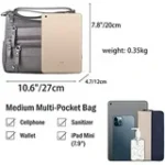 10 Pockets Crossbody Purses for Women Medium Pocketbooks Lightweight Ladies Satchel Bag Multi Pocket Shoulder Handbag - Image 3