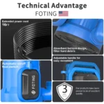 Upgraded Submersible Water Sump Pump，1/2 HP，4900 GPH，with Float Switch，Electric Thermoplastic Utility Pump，Portable Submersible Pump - Image 5