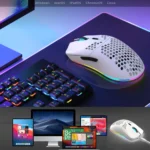 Hexamurby Ultralight Wireless Gaming Mouse,6 Kinds RGB Backlit,5 Levels Adjustable,Lightweight Honeycomb Shell Mice for PC Gamers(White) - Image 6