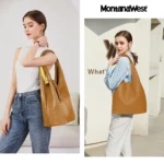 Montana West Slouchy Hobo Bags for Women Soft Designer Shoulder Purses Ladies Top Handle Handbag, Tawny Brown - Image 5