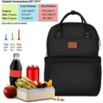 Matein 15.6in Laptop Backpack, Insulated Cooler Work Backpacks with Lunch Box and USB Port for Men Women, Black - Image 7