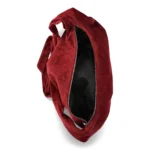 No Boundaries Women's Bow Hobo Bag, Wine - Image 4