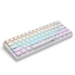 Geeky GK61 SE Gaming Keyboard with RGB LED Backlit, White