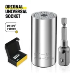 2-Pack Universal Socket & Snowflake Multitool Set with Power Drill Adapter – Cool Gift Gadgets for Men, Dad, Husband, and Women (Silver) - Image 8