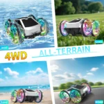 UUGEE 2.4GHz 4WD Amphibious Remote Control Car & Boat – 360° Stunt RC Truck with LED Lights, All-Terrain RC Vehicle for Boys & Girls Ages 8+, Birthday & Christmas Gift - Image 5