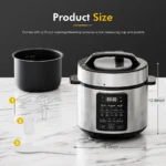 JOINSUN 6-Quart Electric Pressure Cooker – Multi-Functional Stainless Steel Instant Cooker for Quick & Delicious Meals - Image 4
