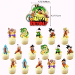 Dragon Ball Theme Birthday Party Decoration Set – Balloons, Banner, Tablecover & Tableware - Image 3