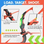 YCFUN 2-Pack Bow and Arrow Toy Set with LED Target & Quiver – Outdoor Archery Toy for Kids 3+ - Image 5