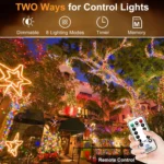 AVOXEZOR 600 LED Christmas String Lights – 207 Ft Multicolor Outdoor Lights with Remote & 8 Modes - Image 3
