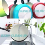 Cook N Home 10-Piece Nonstick Ceramic Cookware Set – Sauce Pans, Frying Pans & Dutch Oven with Lids, Black - Image 7