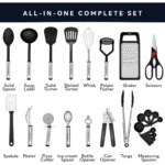 Home Hero 25-Piece Silicone Kitchen Utensils Set – Stainless Steel Handles, Non-Stick Safe Nylon Heads, Complete Cooking & Baking Tools, Black - Image 5