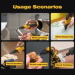 Mini Cordless Rotary Tool Kit – 3-Speed 3.7V USB Rechargeable Power Tool with 57 Accessories for Sanding, Polishing, Drilling, Engraving, and DIY Crafts - Image 4