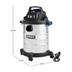 Hart 6-Gallon 5 Peak HP Stainless Steel Wet/Dry Vacuum Cleaner with Bonus Car Cleaning Kit – Powerful & Versatile - Image 2
